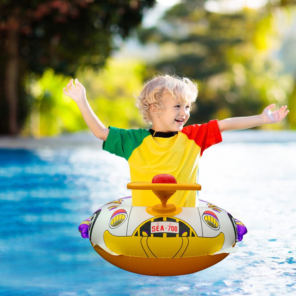 Proberos Swimming Tube for Kids Under 12kg, Baby Swimming Tube, Inflatable PVC Float Seat Toy for Swimming Pool, Safe Anti-flip Over Pool Float Seat Proberos Swimming Tube for Kids Under 12kg, Baby Swimming Tube, Inflatable PVC Float Seat Toy for Swimming Pool, Safe Anti-flip Over Pool Float Seat